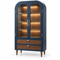 Vitrina de almacenamiento con formas arqueadas, azul